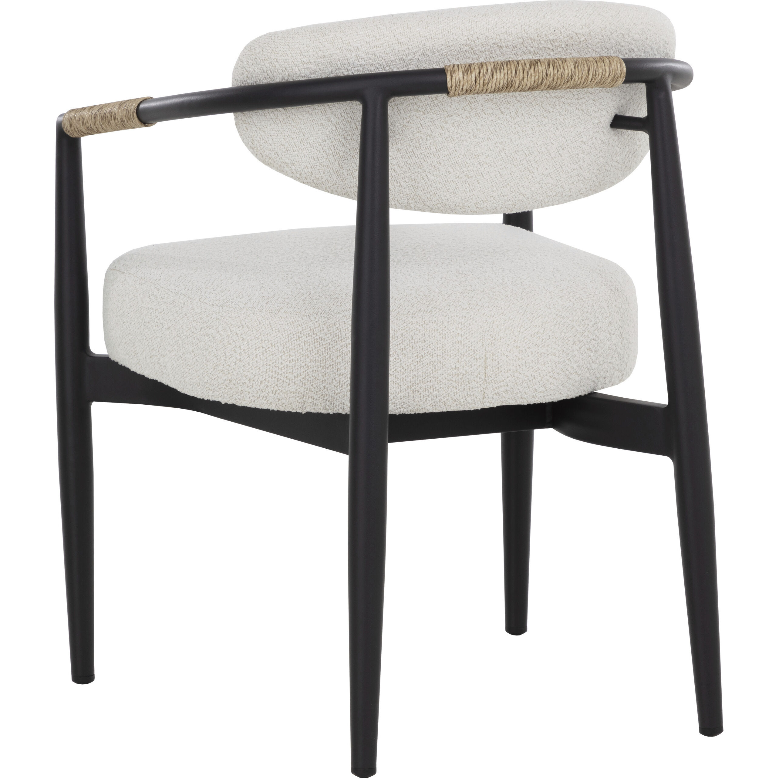 Marita Black / Louis Cream Outdoor Dining Armchair